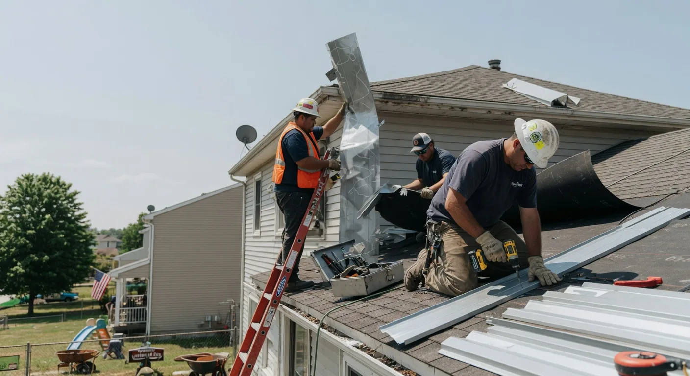 Storm Damage Metal Roof Repair in Ghent, MN